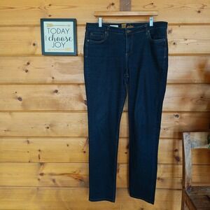Kut from the Kloth Lucille Skinny Dark Wash Jeans Stretch Tall Size 14(36) X 32"